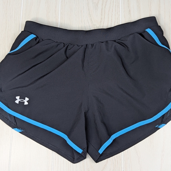 Under Armour Women's Black and Blue Shorts - Picture 1 of 10